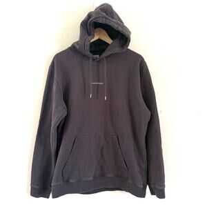 No‎ Nationality NN07 Barrow Print Dark Gray Pullover Hoodie Men's Size Large